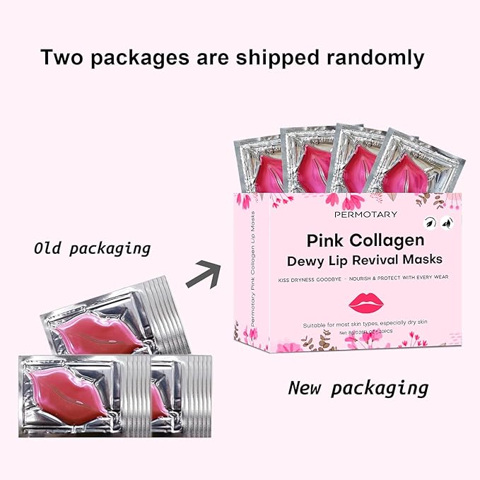 Permotary 30 PCS Moisturizing Collagen Lip Mask Crystal Mouth Care Pads Mask - Image 8