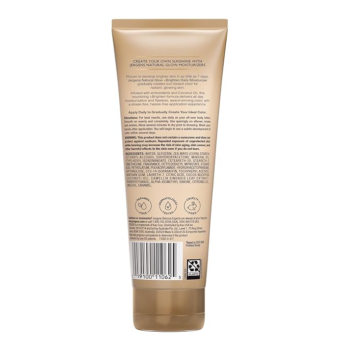 Jergens Natural Glow Self Tanner Body Lotion, Sunless Tanning, Medium to Deep - Image 11