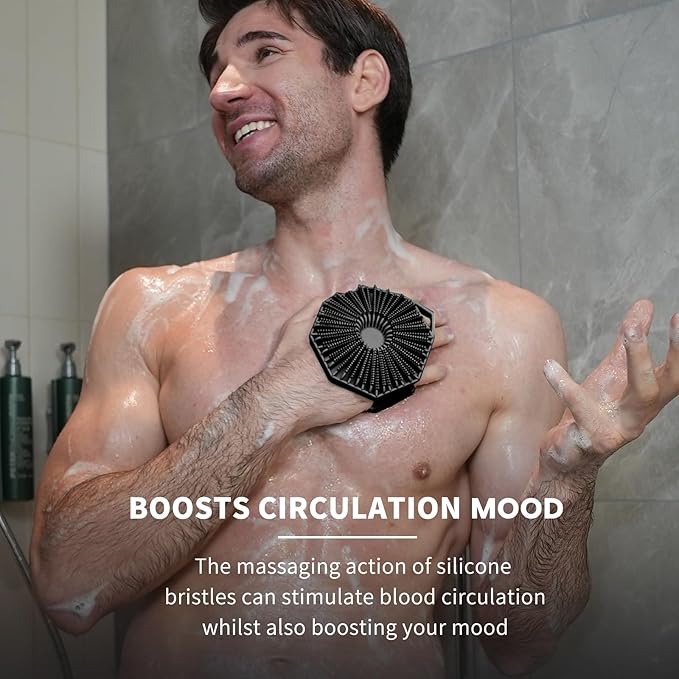 iTokGoK® Premium Silver-Infused Dual-Sided Design 2-in-1 Silicone Body Scrubber - Image 4