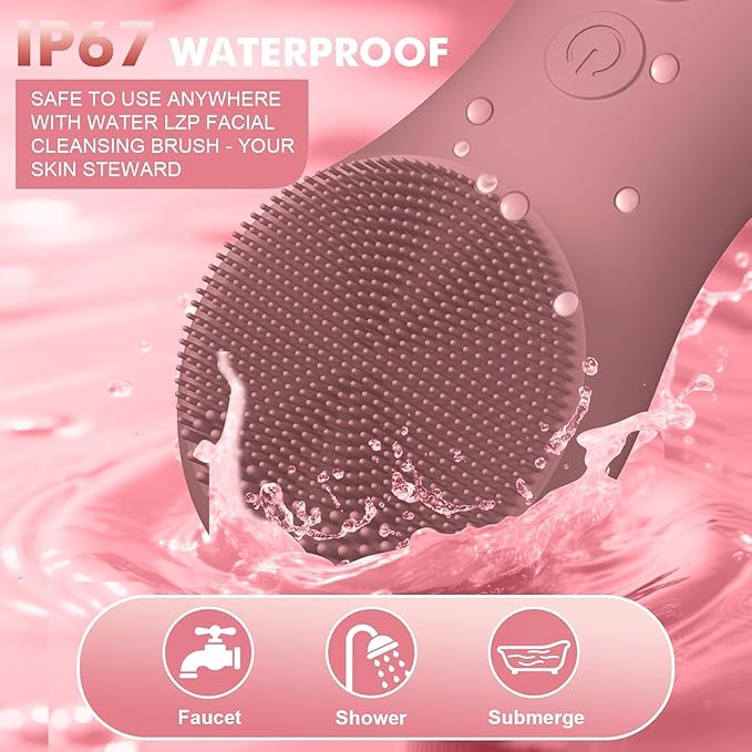 LZP Silicone Face Scrubber, Electric Facial Cleansing Brush - Image 4