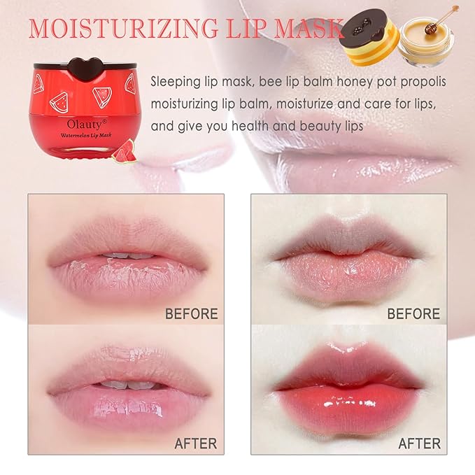 6 PCS Bee Lip Balm Lip Mask Honey Pot, Mothers Day Gifts, Honey Balm Lip Mask - Image 3