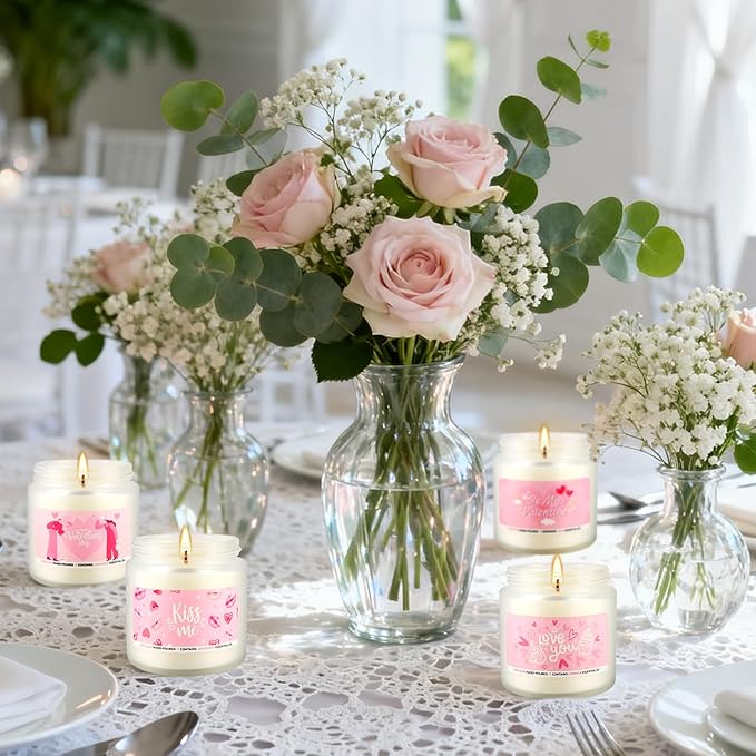 Set of 12 Valentines Scented Candles -3.5oz Romantic Candle Gifts - Image 7