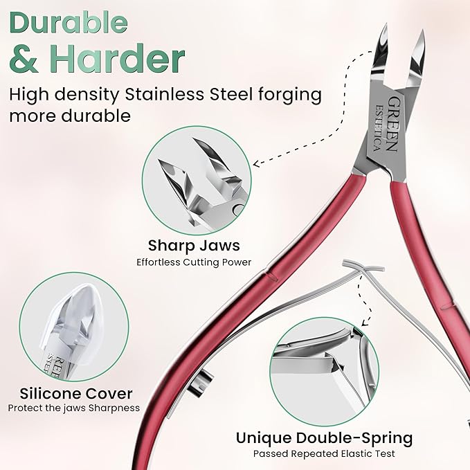 Professional Cuticle Trimmer Nail Cuticle Cutter Stainless Steel Cuticle Nippers - Image 5