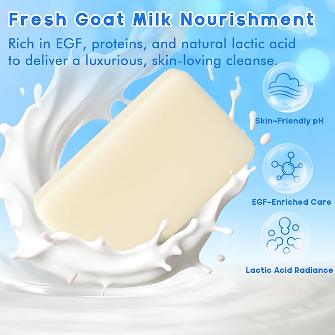 EDSRDRUS Goat Milk Soap Bars 3.5 oz, Glycerin Soap - Image 2