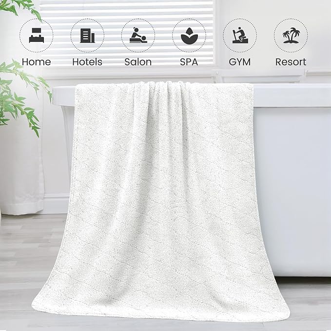 JML Microfiber Bath Towels Set of 2, 30 in x 60 in, Ultra Soft, Super Absorbent - Image 8