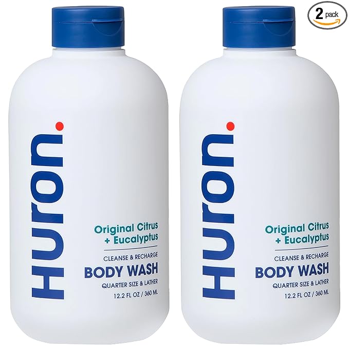 Huron Men’s Moisturizing Body Wash – Crisp & Invigorating Scent of Citrus by Huron