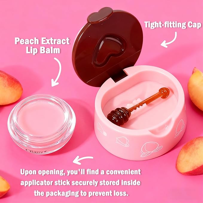 10Pcs Bee Lip Balm Honey Pot, Strawberry, Watermelon, Apple Lime, Aloe Vera - Image 5