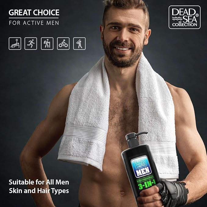 Dead Sea Collection Peppermint Men’s Body Wash – 3 in 1 Body Wash - Image 5