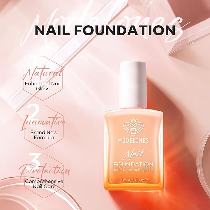 modelones Nail Strengthener and Growth Jelly Nude Pink Nail Polish Nail - Image 8