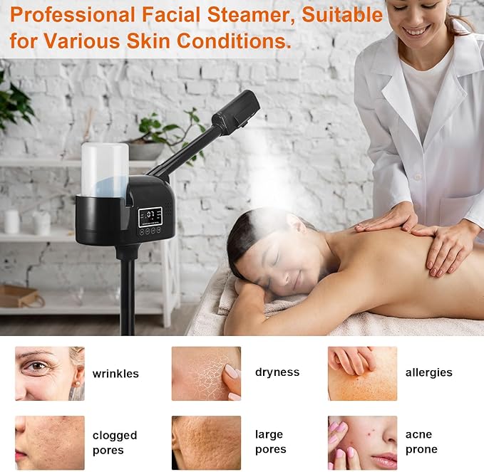 Professional Facial Steamer, Esthetician Steamer Hot Mist Face Steamer - Image 5
