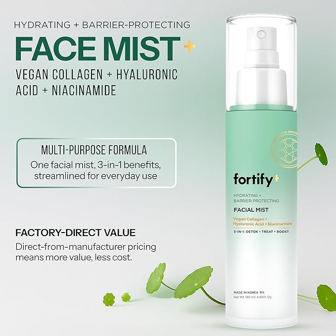 Fortify Skincare Collagen, Hyaluronic Acid & Niacinamide Face Mist – 3-in-1: - Image 2