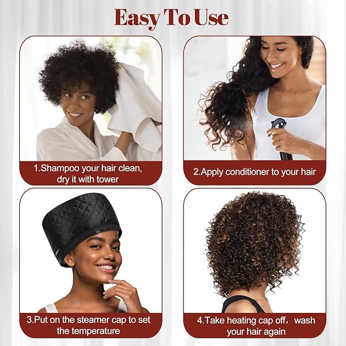 TEPENAR Hair Steamer for Deep Conditioning: Upgraded Heat Cap - Image 6