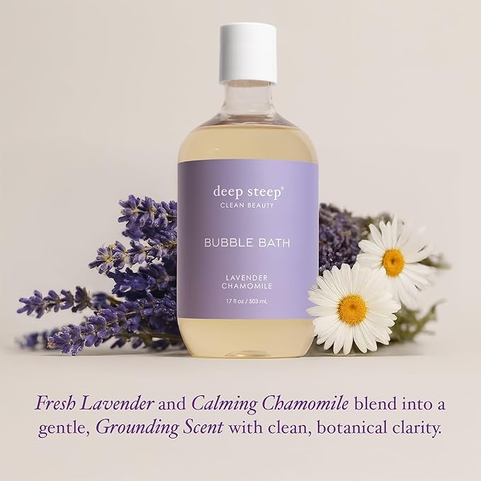 Deep Steep Bubble Bath, Lavender Chamomile 17 oz – Hypoallergenic, Clinically - Image 4