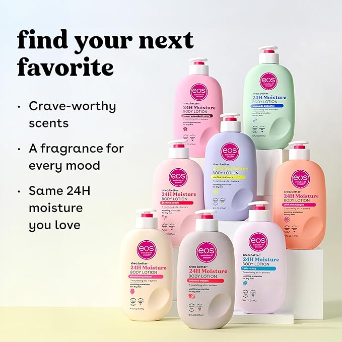 eos Shea Better Body Lotion Pomegranate Raspberry, 24-Hour Moisture Skin Care - Image 10