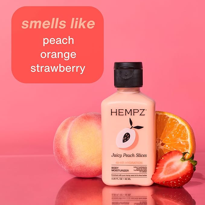 Hempz Mini Juicy Peach Lotion, Ultra Hydrating Body Moisturizer 2.25 fl.oz. - Image 5