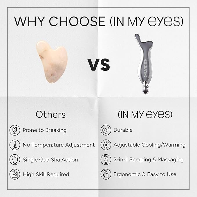 In My Eyes Gua Sha Tool for Face & Eye, Stainless Steel Gua Sha Facial Massager - Image 8