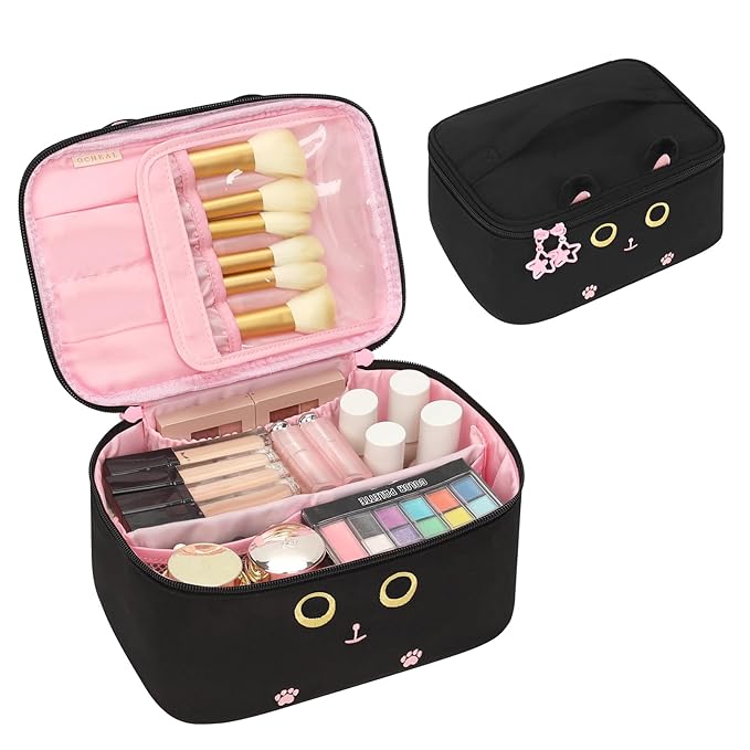 OCHEAL Makeup Bag, Travel Makeup Organizer Bag, Cute Cosmetic Bags - Image 8