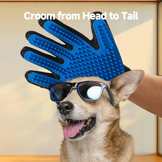 NVNAN Pet Hair Removal Glove for Dogs & Cats, 2-in-1 Deshedding Brush & Massage - Image 5