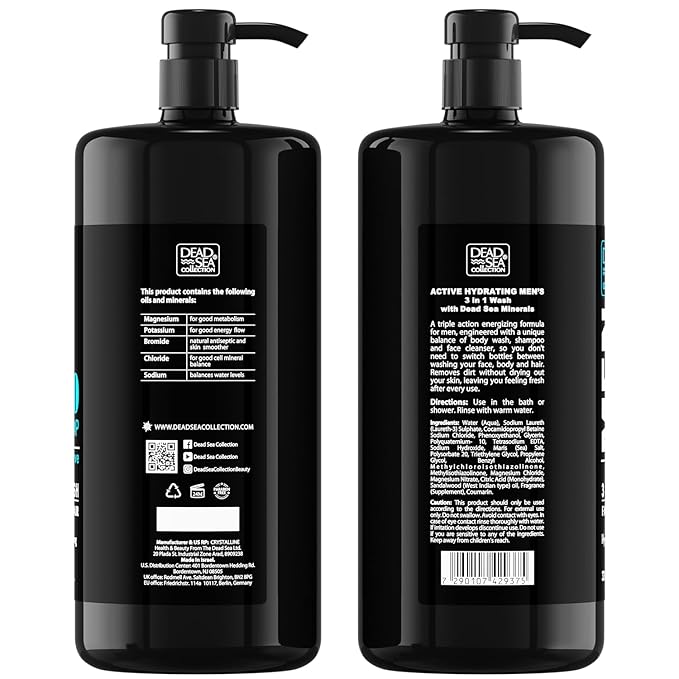 Dead Sea Collection Mens Body Wash TOP 10 ACTIVE – 3 in 1 Body Wash - Image 8