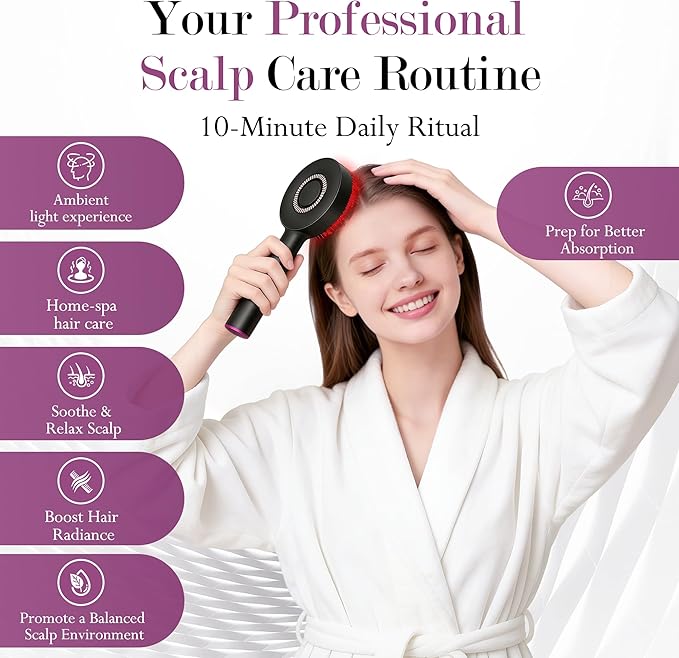 3-in-1 Rechargeable Scalp Massager Hair Growth Oil Applicator, Gentle - Image 2