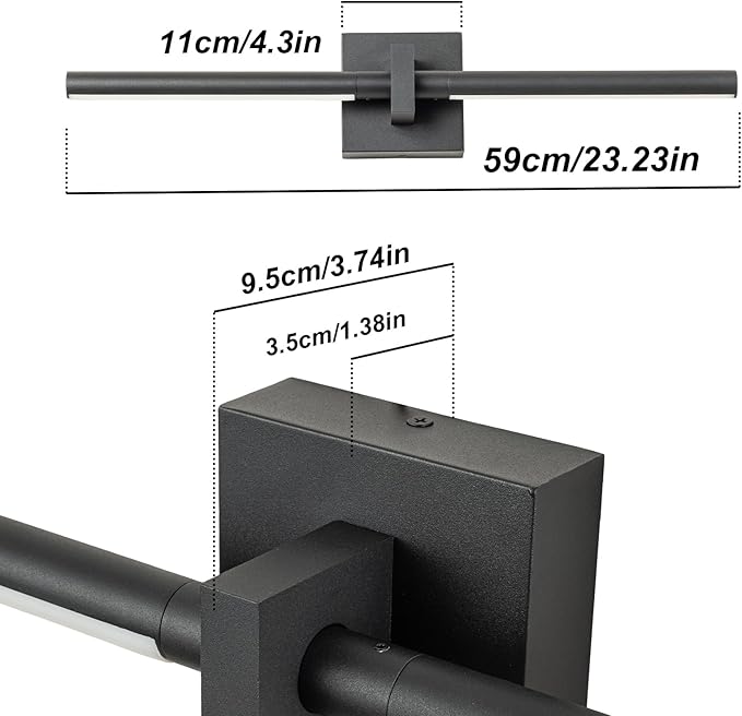 EDISLIVE Modern Dimmable LED Vanity Light 360° Rotatable Bathroom Vanity Wall - Image 3