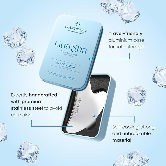 PLANTIFIQUE Stainless Steel Gua Sha | Facial Tool | Skin Massage - Image 5