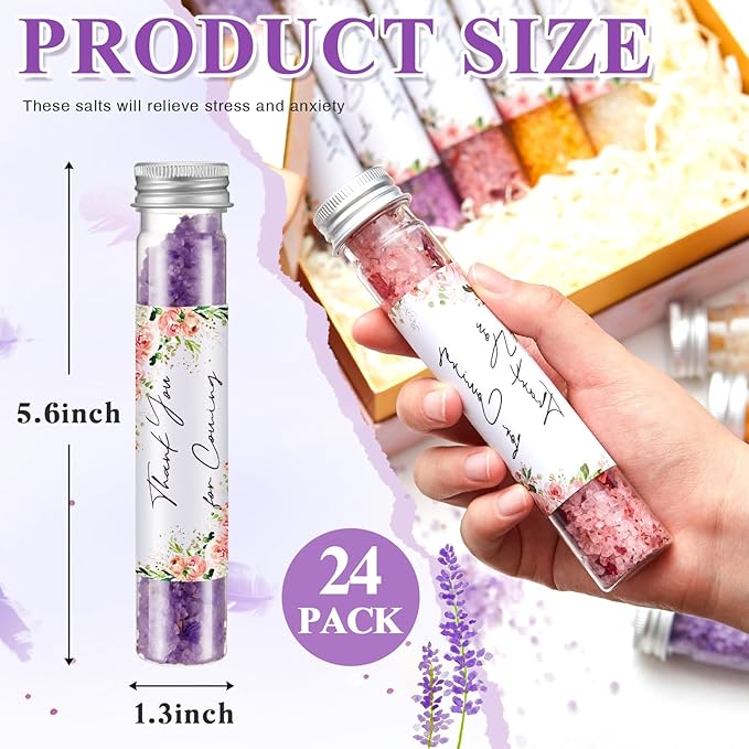 24 Pcs Aromatherapy Bath Salts Test Tube Bath Salts - Image 2