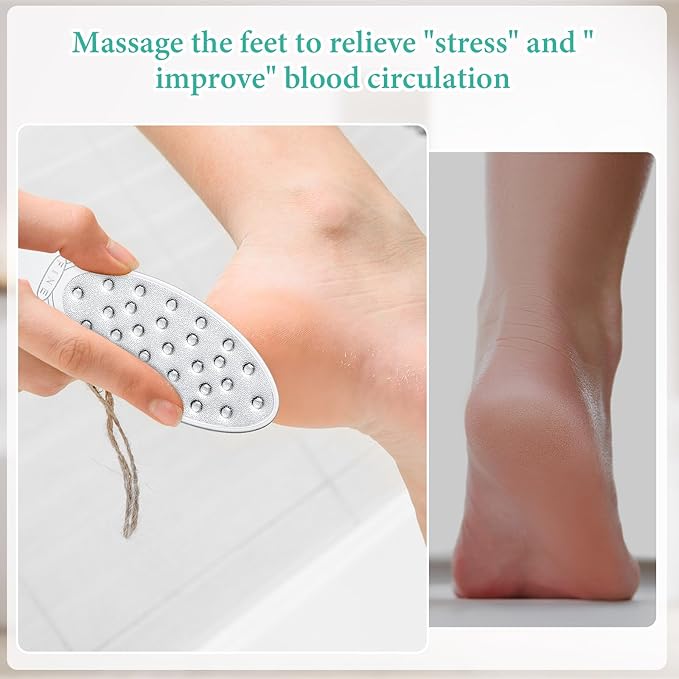 4 Pcs Stainless Steel Foot File Callus Remover Double Sided Metal Foot Rasp - Image 5