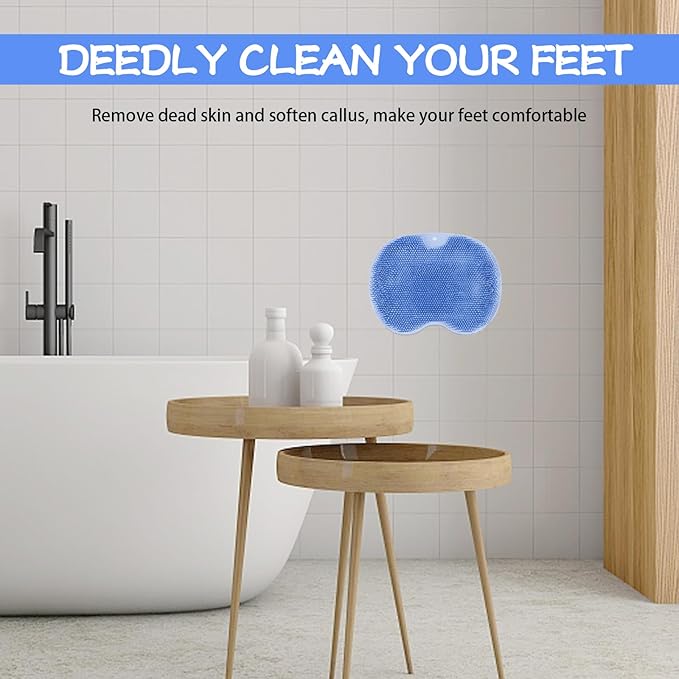 Shower Foot Scrubber, Wall Mounted Bath Massage Pad, Back Scrubber Back - Image 4