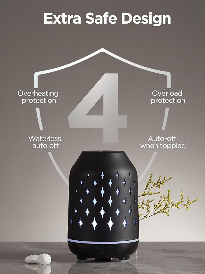 InnoGear Aromatherapy Diffuser, 150ml Ceramic Diffuser Ultrasonic Humidifier - Image 5