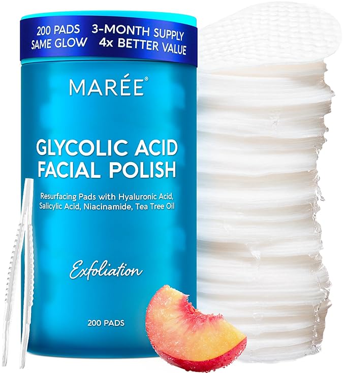 MAREE Glycolic Acid Pads – 200 Toner Pads by MAREE