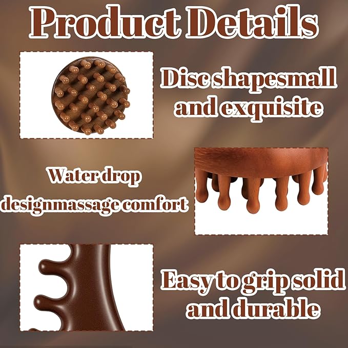 CZFSWT 2PCS Wooden Scalp Massager Set, Scalp Massager Hair Growth, Scalp - Image 3