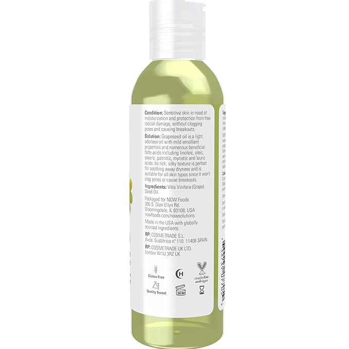 NOW Solutions, Grapeseed Oil, Skin Care - Image 2