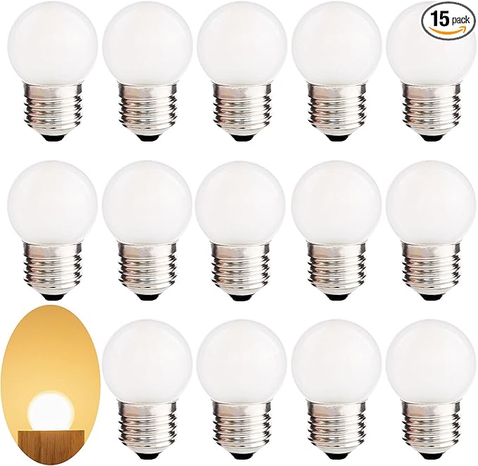 G40 1.5W Low Wattage Led Bulb Equivalent 15 Watt Light Bulbs Standard E26 Base by lightinlife-DIYIdeallife