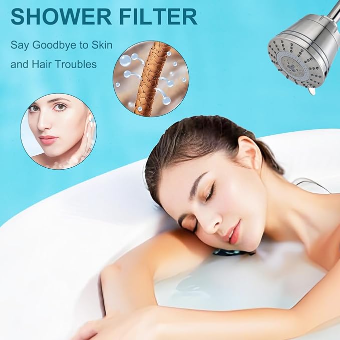 Replacement Shower Filter for Wall-mounted showerhead, Compatible - Image 5