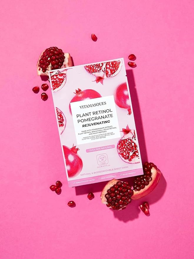 Vitamasques Retinol Pomegranate Face Sheet Mask 7 Pack - Image 6