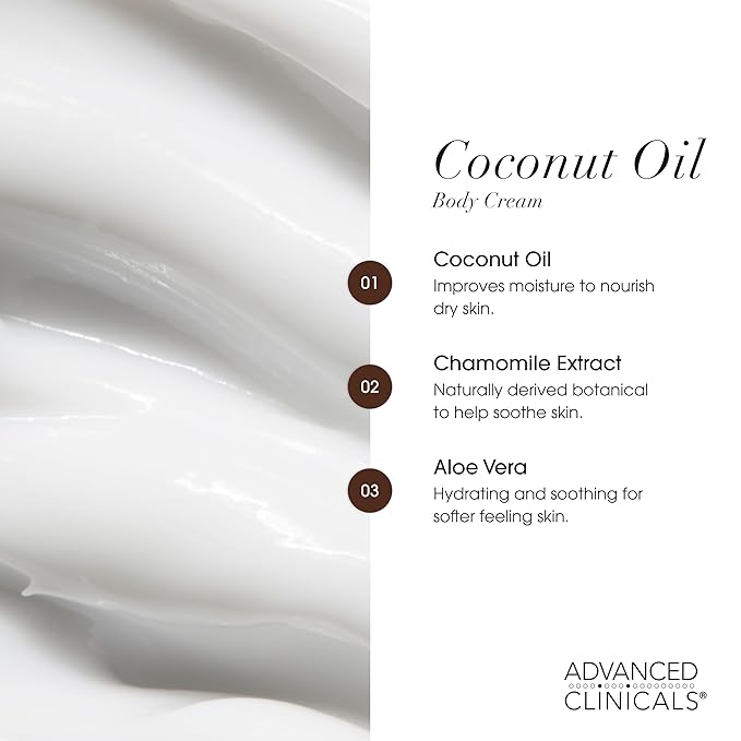 Advanced Clinicals Unscented Retinol Body Lotion & Face Moisturizer + Coconut - Image 7