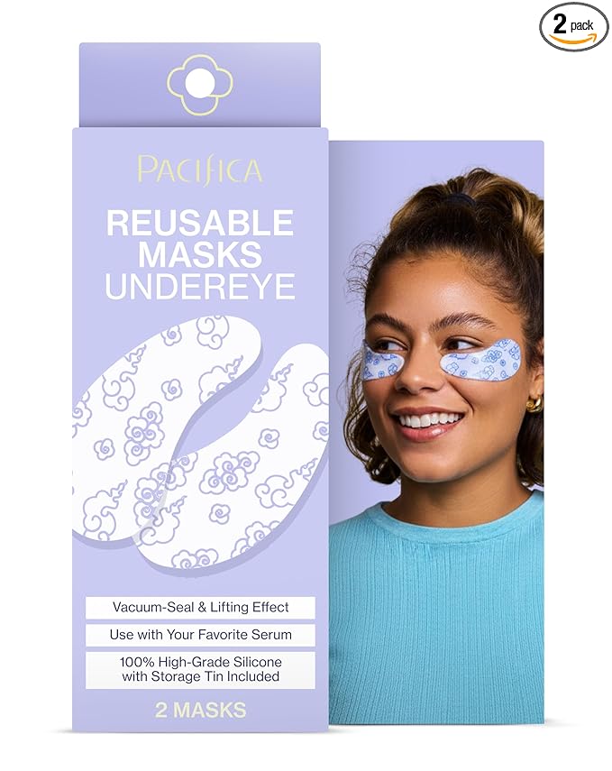 Pacifica Reusable Mask – Under Eye Mask Silicone Face Mask by PacificaBeauty