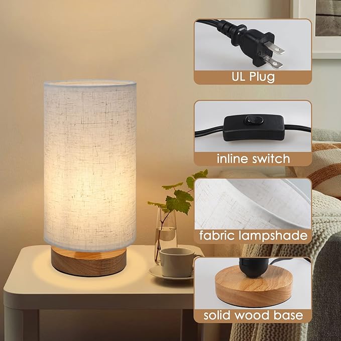 Minimalist Bedside Table Lamps for Bedrooms Set of 2, 3 Color Temperature - Image 6