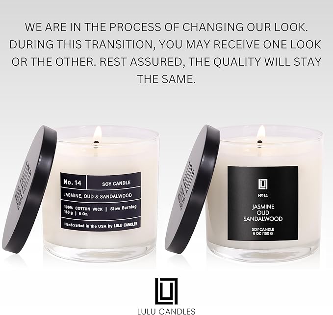 Lulu Candles | Jasmine, Oud & Sandalwood |Luxury Scented Soy Jar Candle | Hand - Image 2