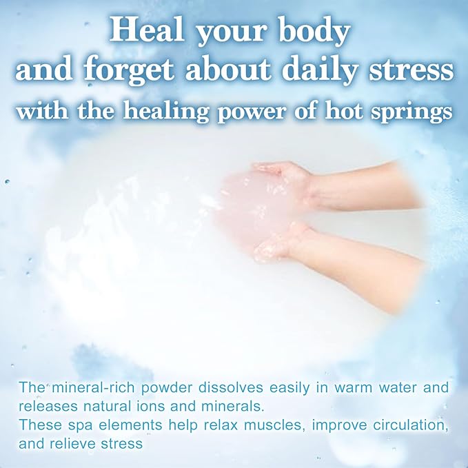 Yunohana Japanese Hot Spring Bath Salts, 100% Natural Mineral Bath Powder from - Image 4