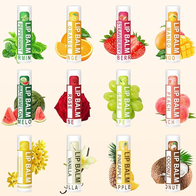 DMSKY 12 Pack Lip Balm, Natural Lip Balm Bulk - Image 2