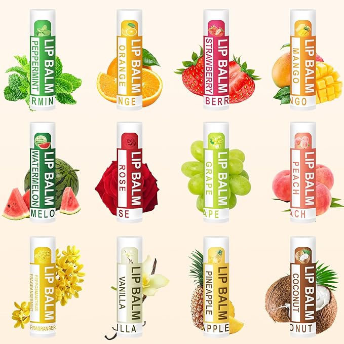 DMSKY 60 Pack Lip Balm, Natural Lip Balm Bulk, Moisturizing Lip Balms - Image 2