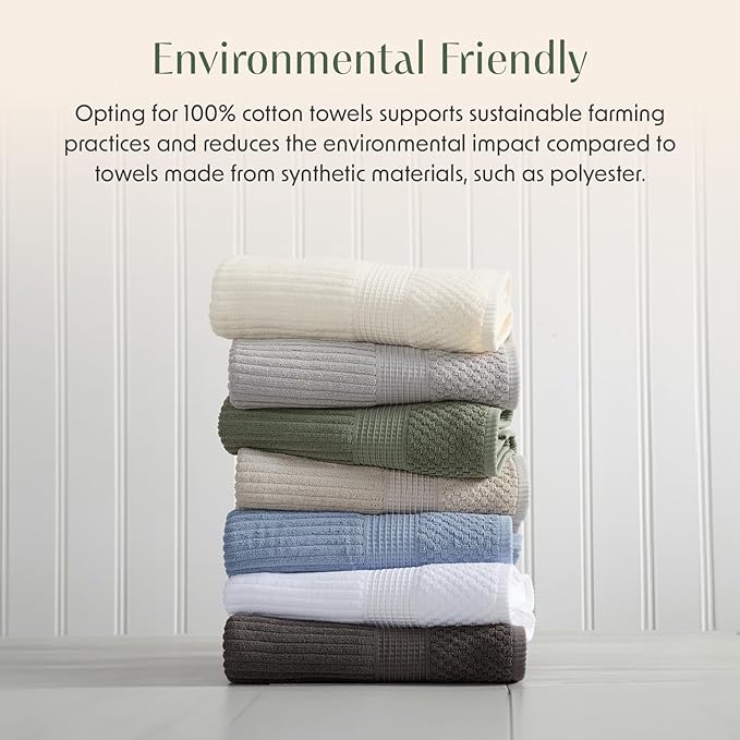 Springtree Home 100% Cotton Towel Set 6 Piece Set | Super Soft & Absorbent - Image 6