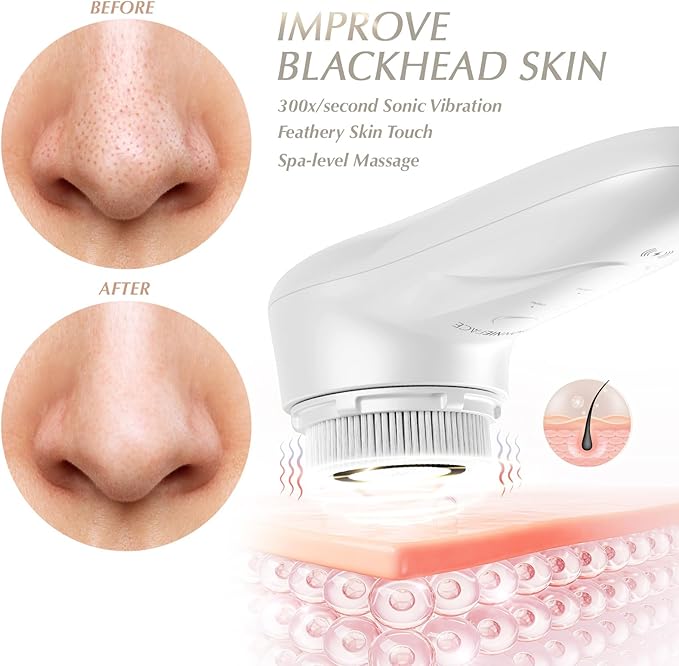 Sonic Facial Cleansing Brush for Deep and Through Facial Cleansing, Waterproof - Image 2