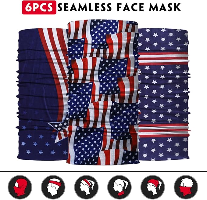 Venswell Neck Gaiter Face Mask Men Women, Seamless Bandana Rave Face Cover - Image 3
