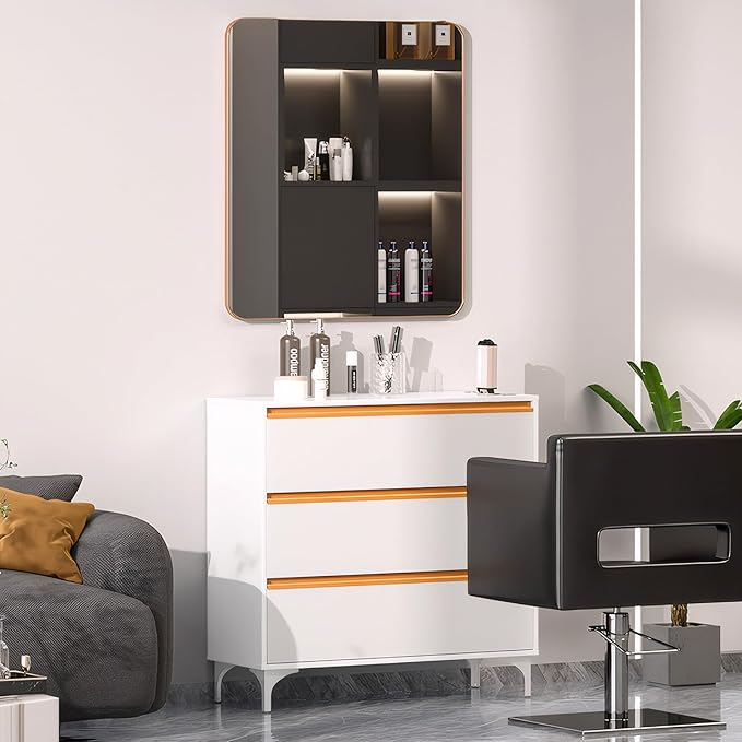 OmySalon Salon Station for Hair Stylists, Barber Free Standing Styling Cabinet - Image 8