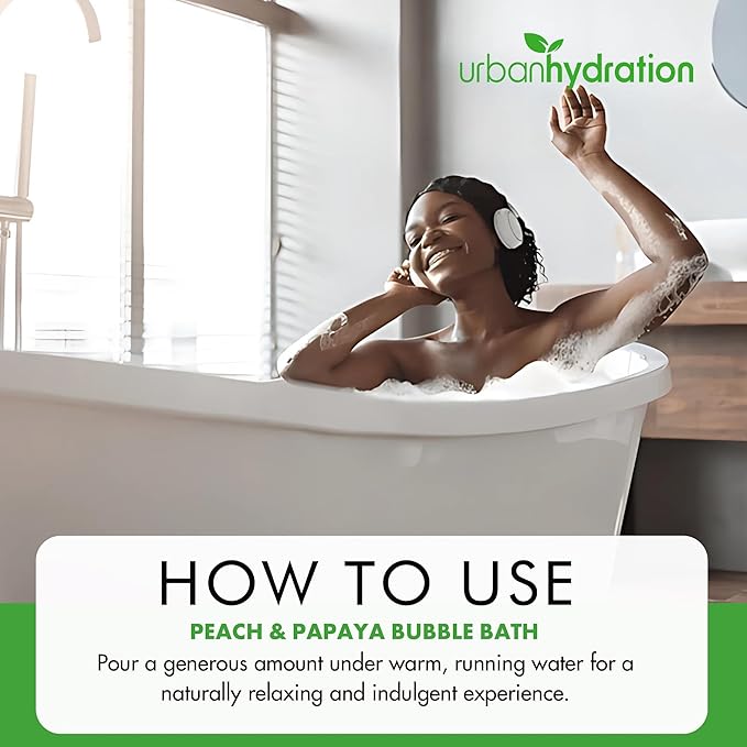 Urban Hydration Peach & Papaya Bubble Bath – Foaming Bubble Bath - Image 6