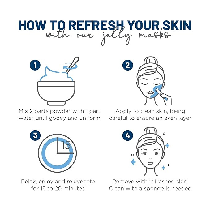 BRÜUN Jelly Mask Jar Blueberry Burst Peel-Off Face Care Rubber Mask - Image 4