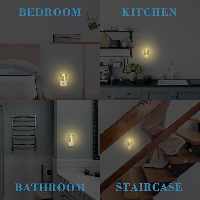 Night Light for Kids Girls Boys, Romantic Couple Cats Under Moon LED Night - Image 7